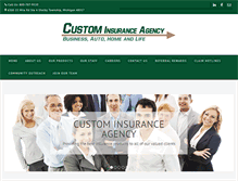 Tablet Screenshot of custominsuranceagency.com